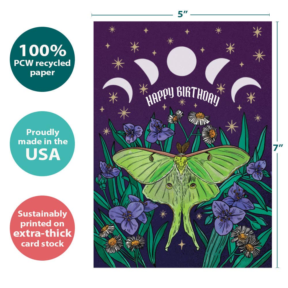 - Magical Lunar Moth | Birthday Cards |