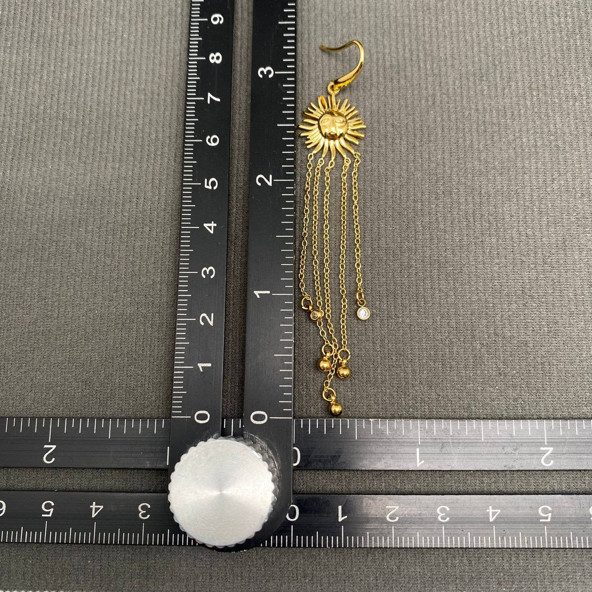 Chain Tassel Sun 18K Gold Plated S.Steel Earrings - FGS/MS
