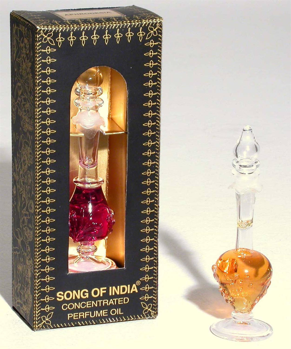 Amber Perfume Oil - Fancy Handblown Glass Bottle