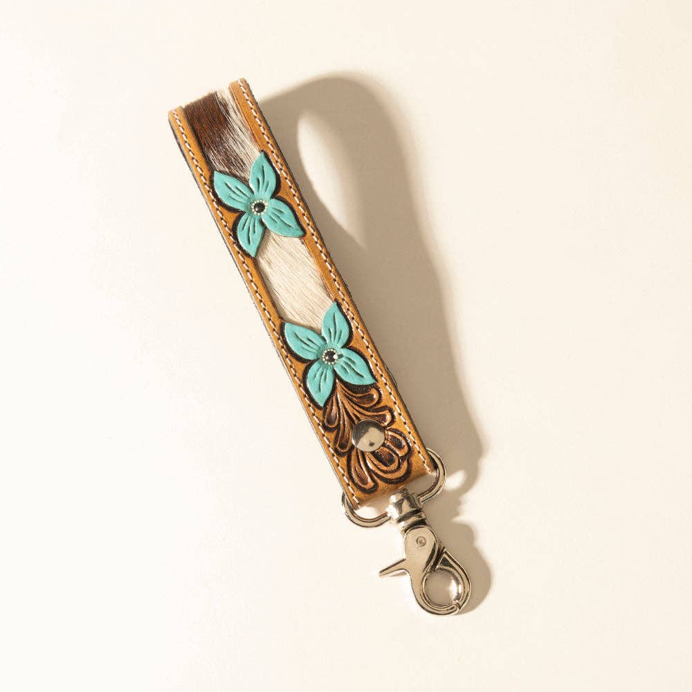 Moonflower Handtooled Leather Keyfob Variant Combo