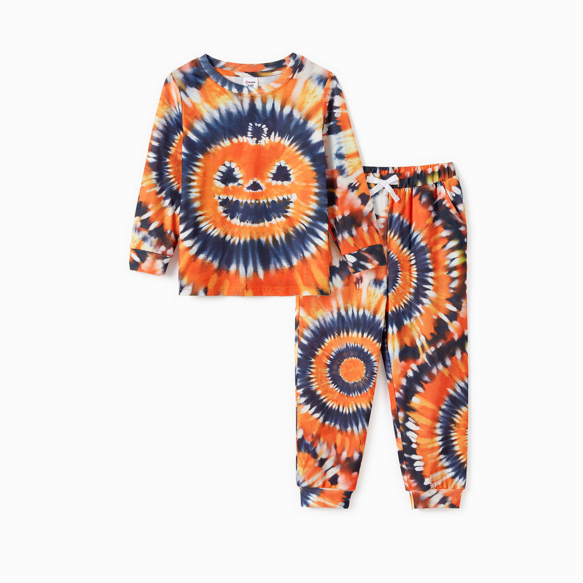 Halloween Family Matching Orange Pumpkin Pajama Sets