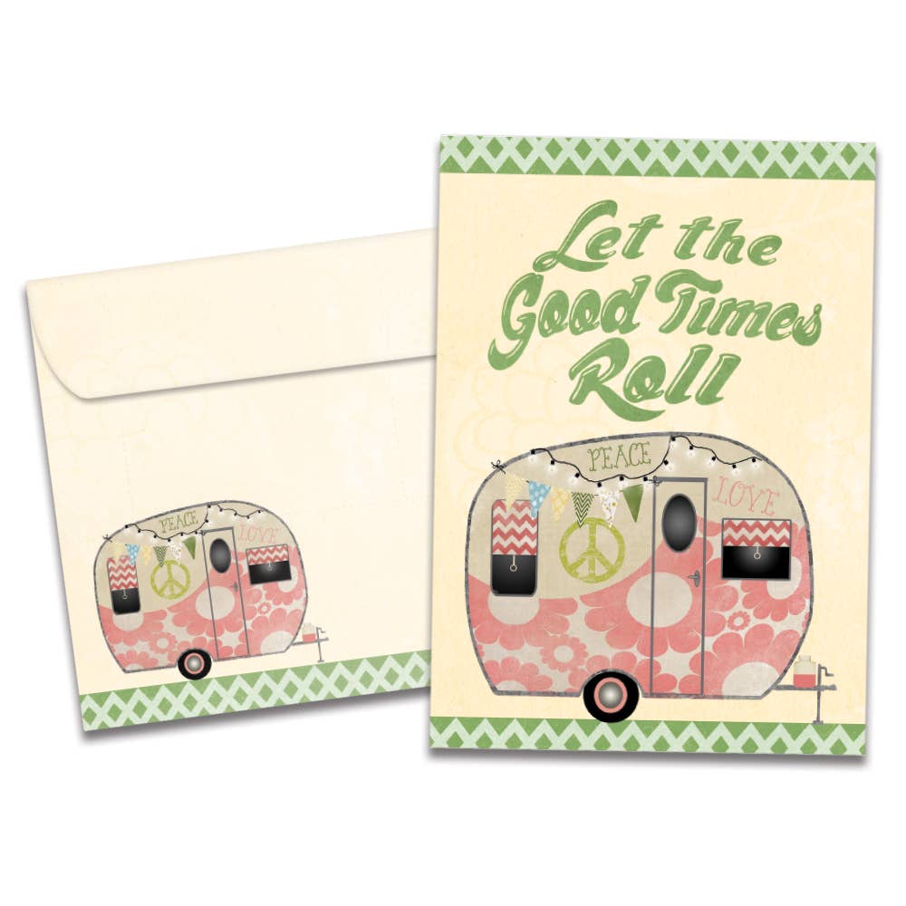 - Hippie Camper Birthday Greeting Cards |