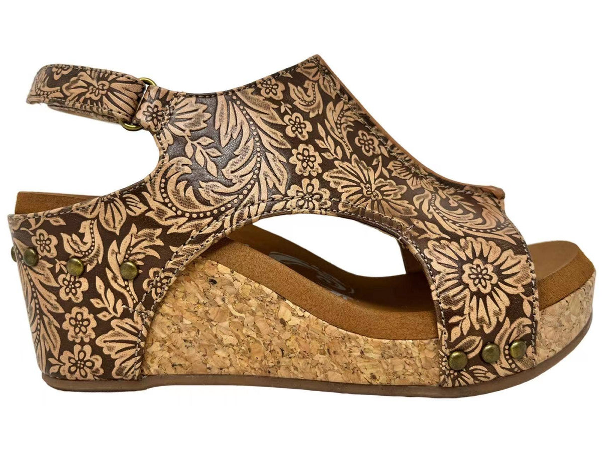 LIBERTY TOOLED EMBOSSED WOMENS WEDGE VGSA0044
