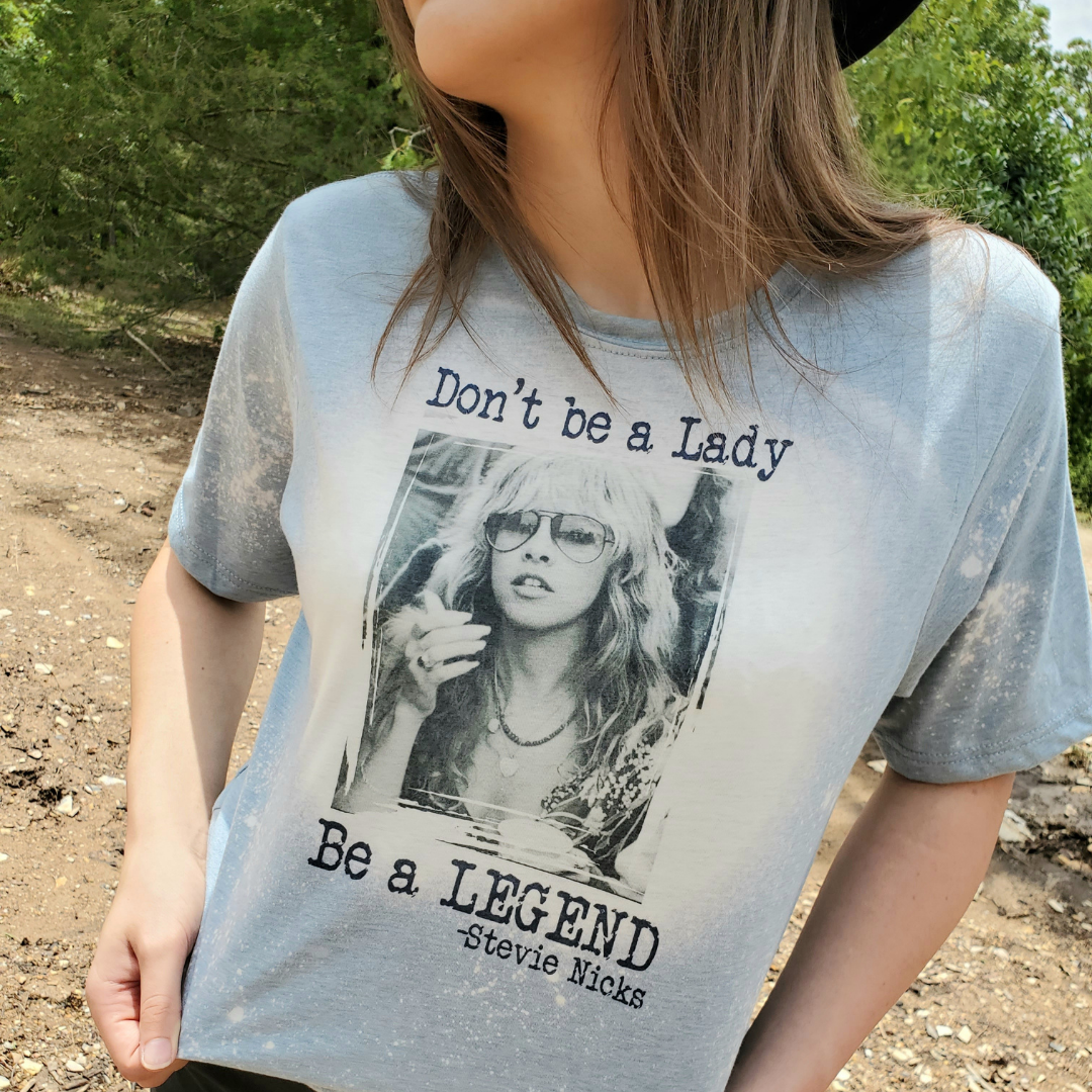 - Retro Band T-Shirt Don't Be A Lady Be A Legend Graphic Tee