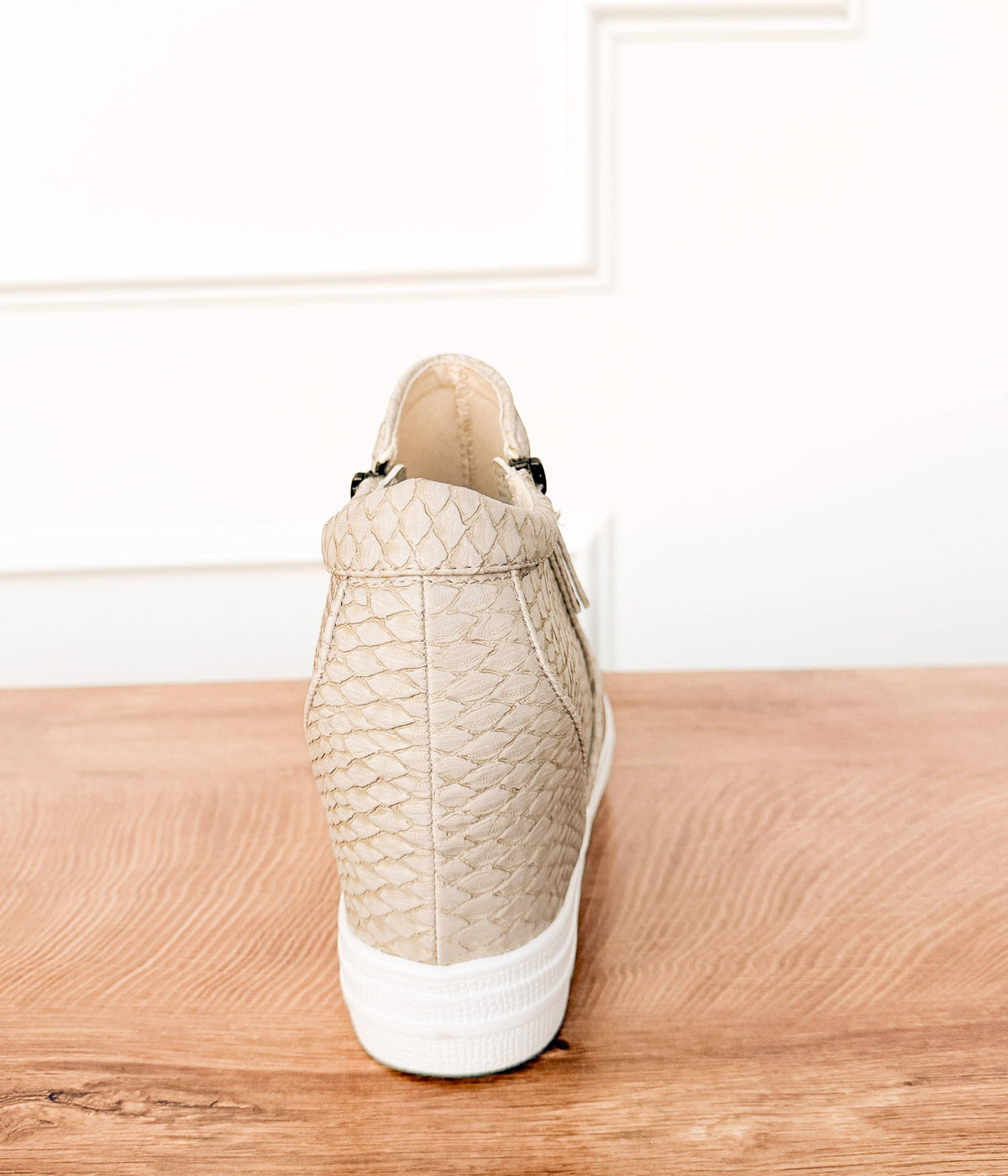 Naughty Monkey - Timmibelle Wedge Sneaker in Cream: 8.5