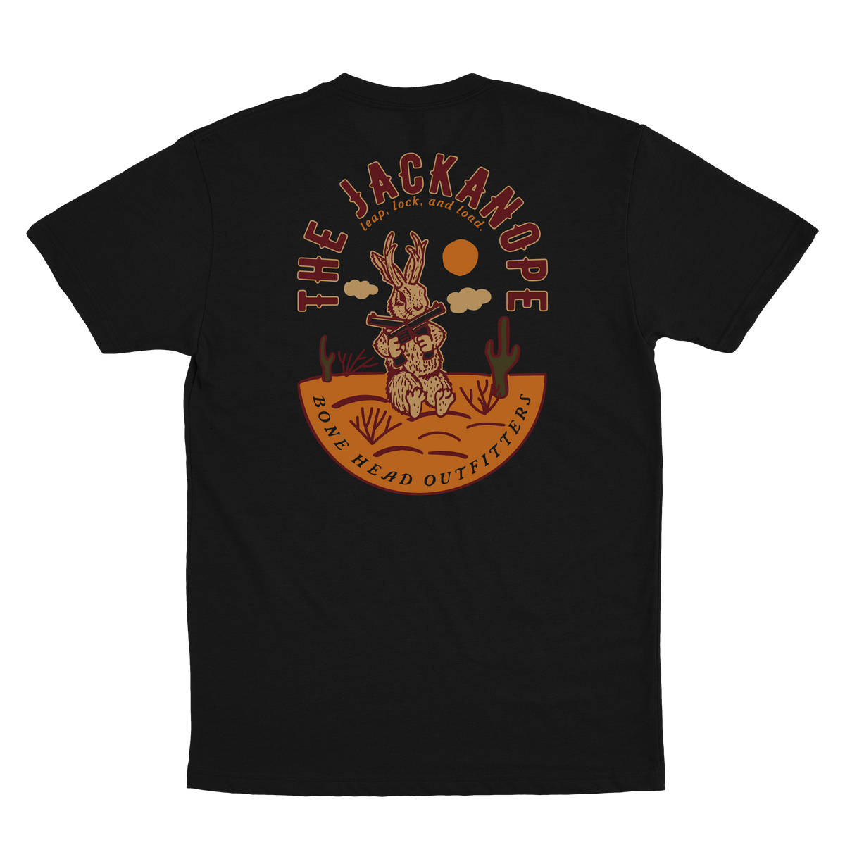 Men's Bone Head Jackanope Black T-Shirt