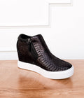 Naughty Monkey - Timmibelle Wedge Sneaker in Black: 10.0