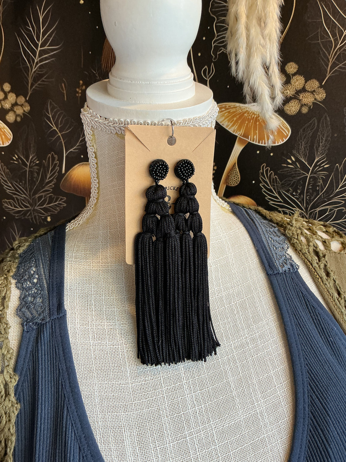 Black Fringe earrings