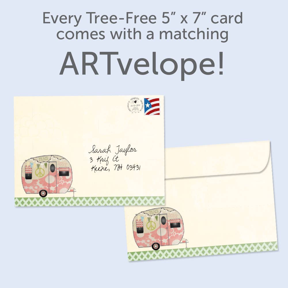 - Hippie Camper Birthday Greeting Cards |