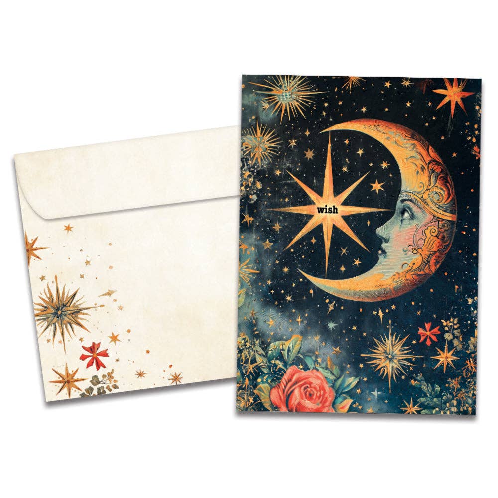 - Crescent Moon Wish | Birthday Cards |