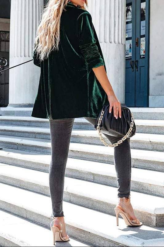 GRN Pocketed velvet blazer