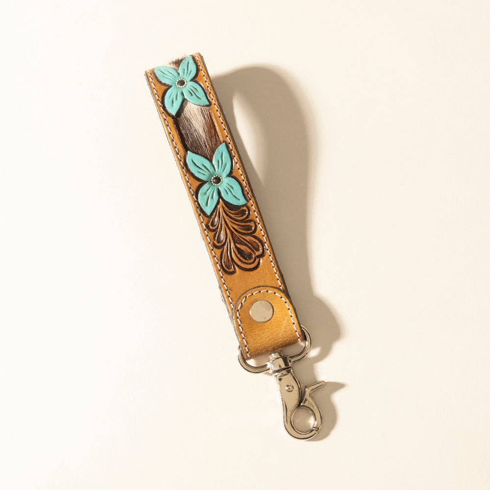 Moonflower Handtooled Leather Keyfob Variant Combo